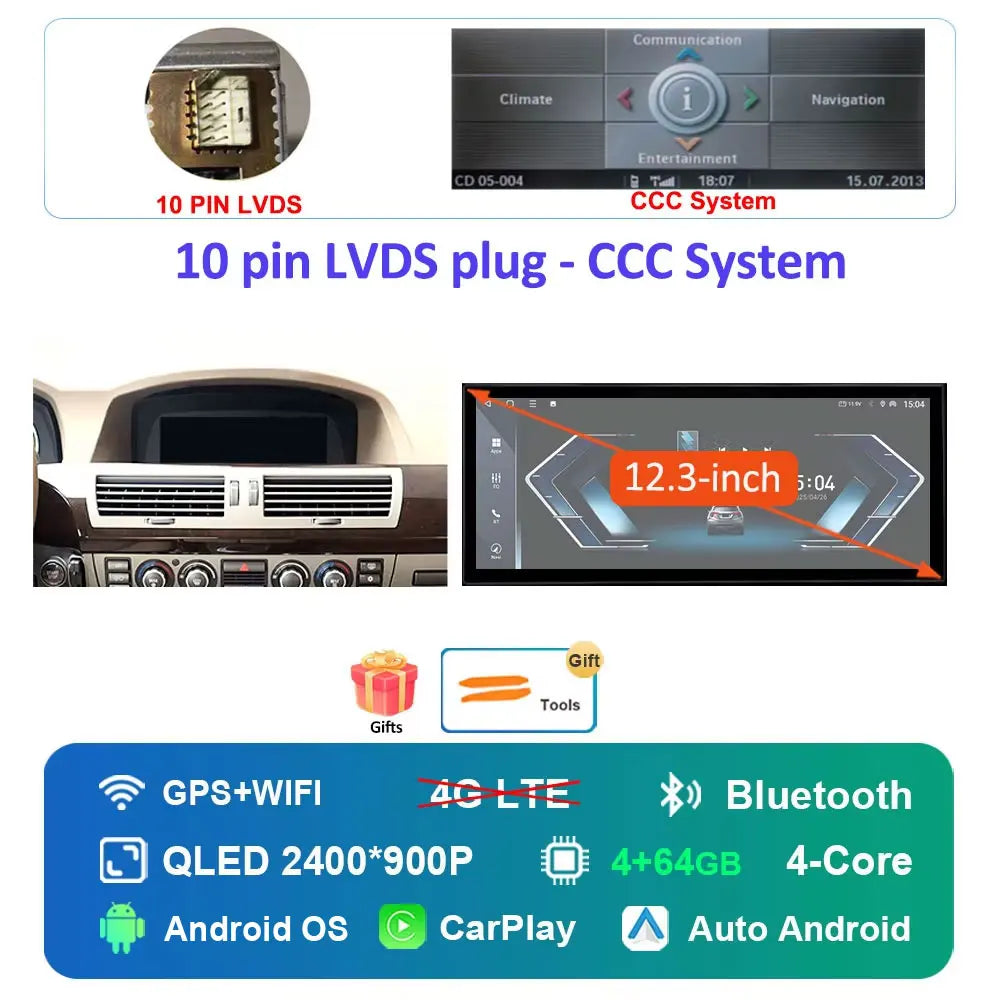 Écran CarPlay BMW Série 7 E65 E66 CCC – CLEVI Paris