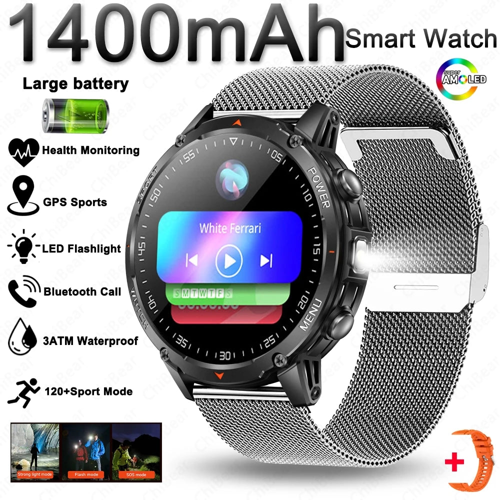 Montre ChiBear AMOLED 1,53″ lampe torche – CLEVI Paris