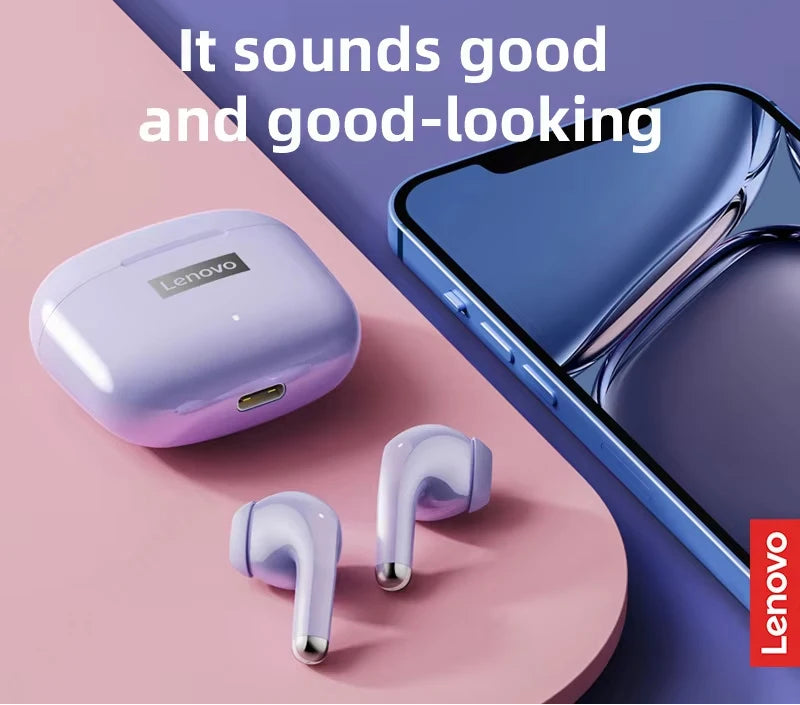 Écouteurs TWS Lenovo LP40 Pro Bluetooth 5.1 IPX5 25h – CLEVI Paris