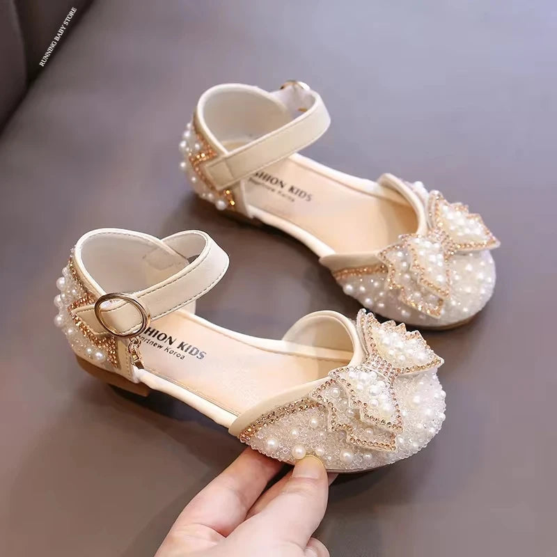Sandales fille à perles et paillettes – CLEVI Paris