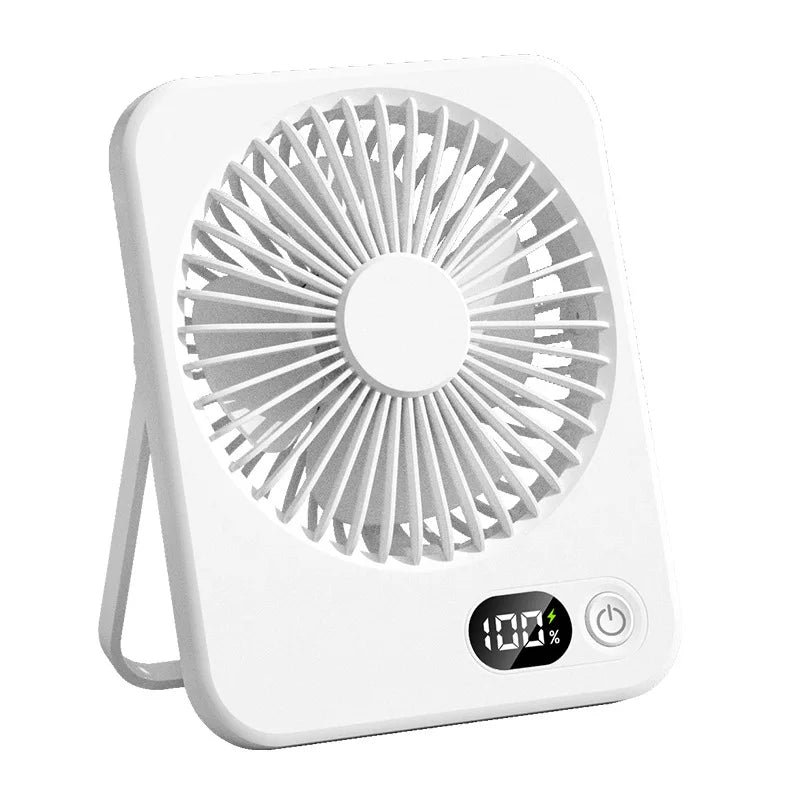Ventilateur de bureau rechargeable 5 vitesses – CLEVI Paris