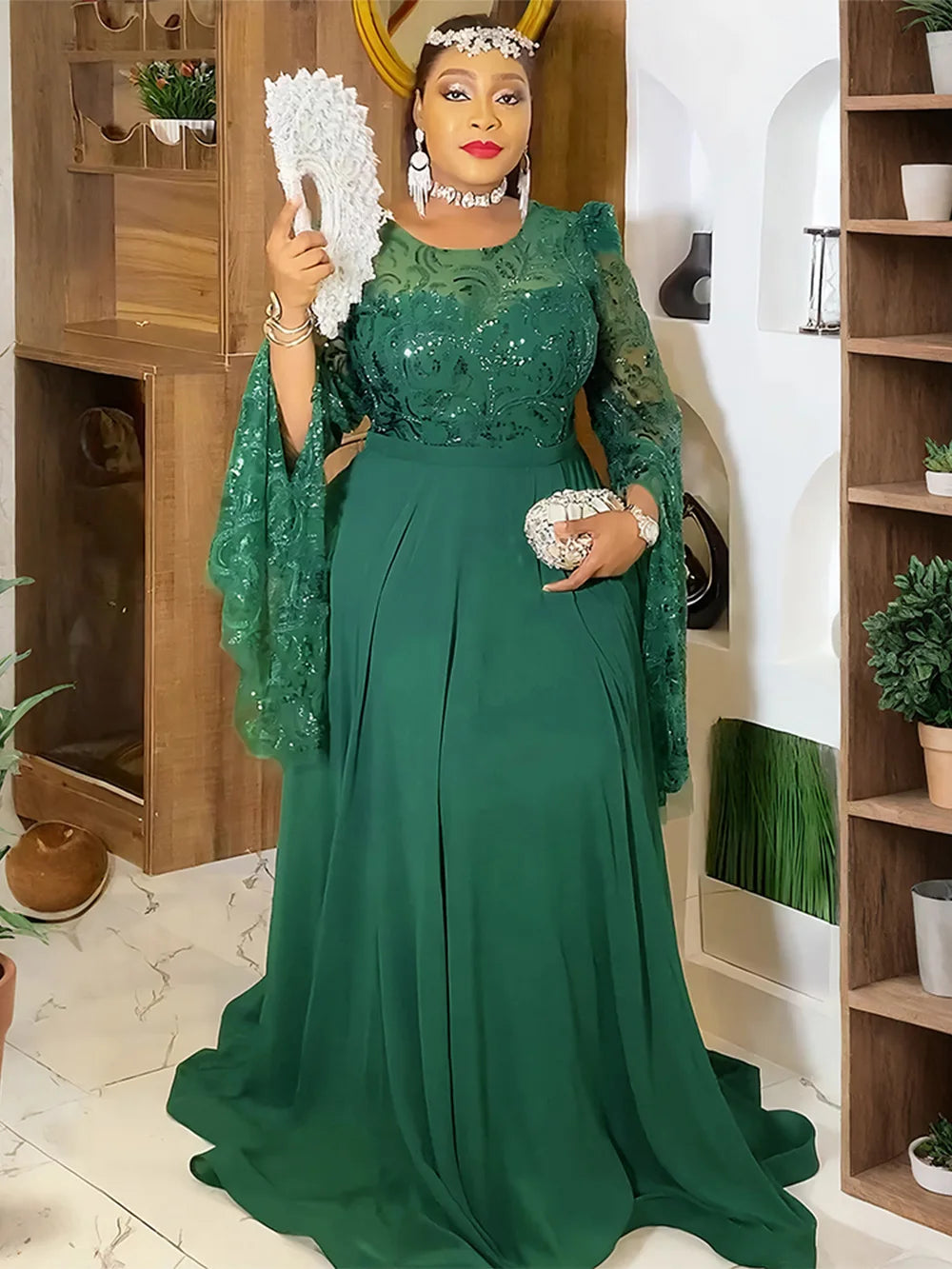 Robe longue africaine de cérémonie – CLEVI Paris
