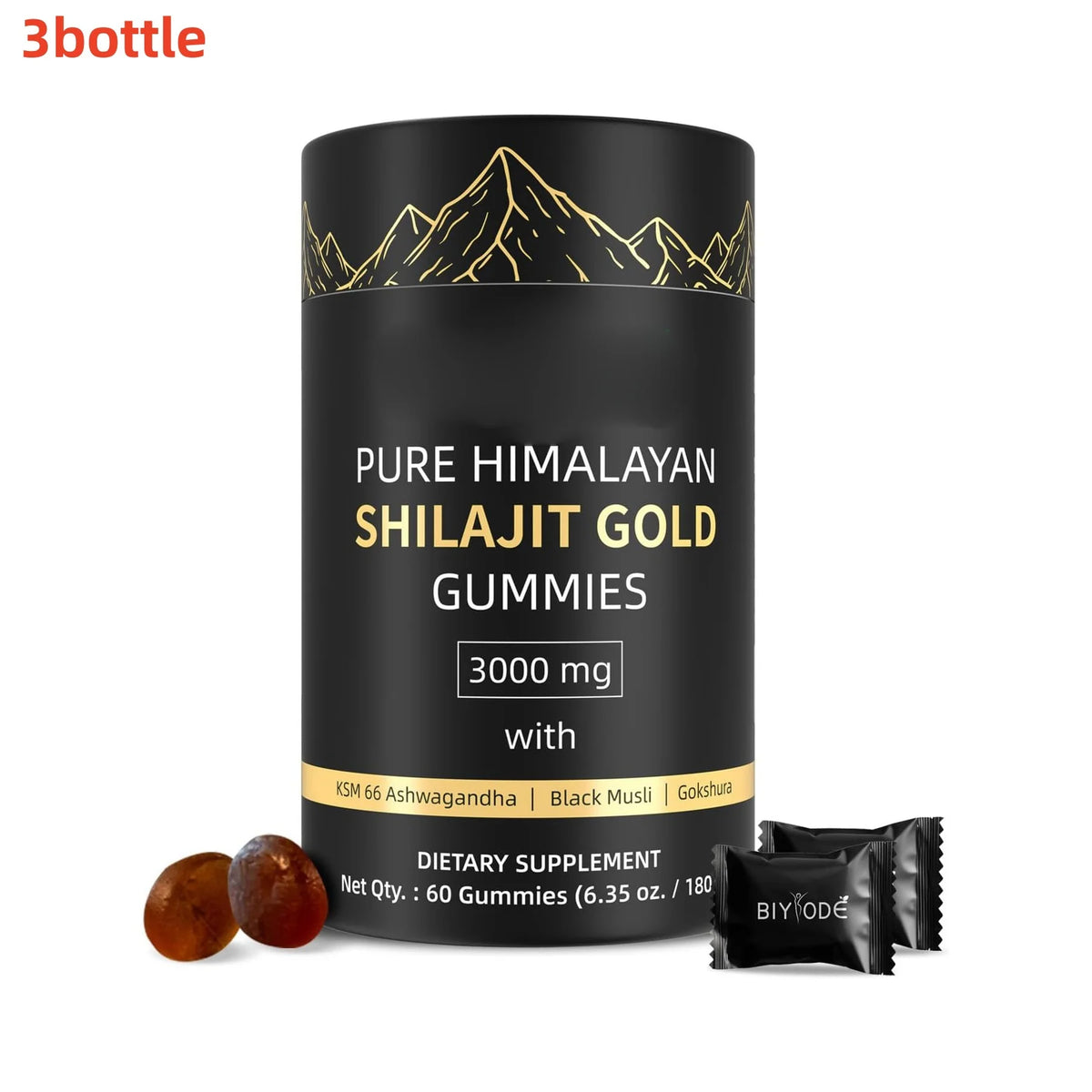 Shilajit, 60 gommes à mâcher en flacon – CLEVI Paris