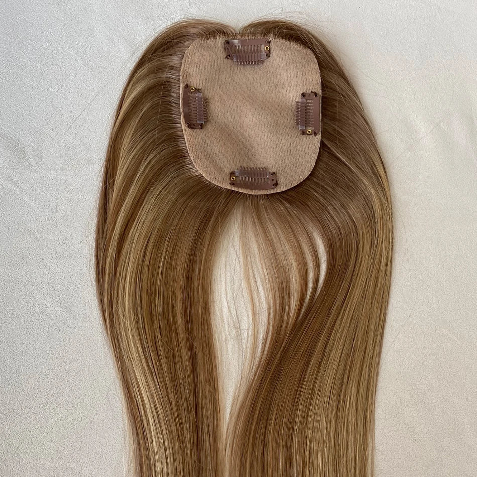 Topper Capillaire Femme Cheveux Humains Remy Base Dentelle 10x12cm Clips – CLEVI Paris