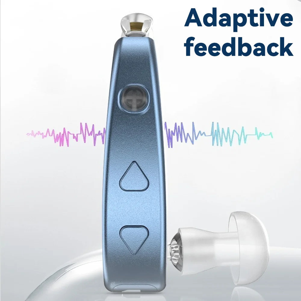 Aide Auditive BTE Rechargeable 24h Réduction Bruit Senior – CLEVI Paris