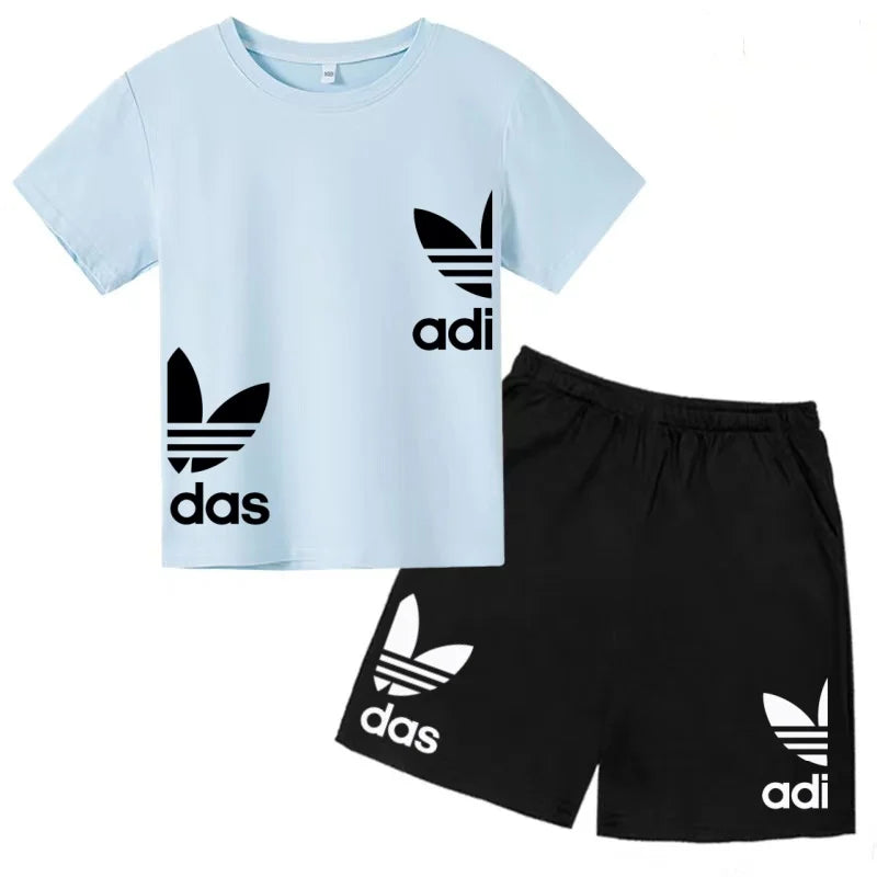 Ensemble enfant T-shirt à lettres et short – CLEVI Paris