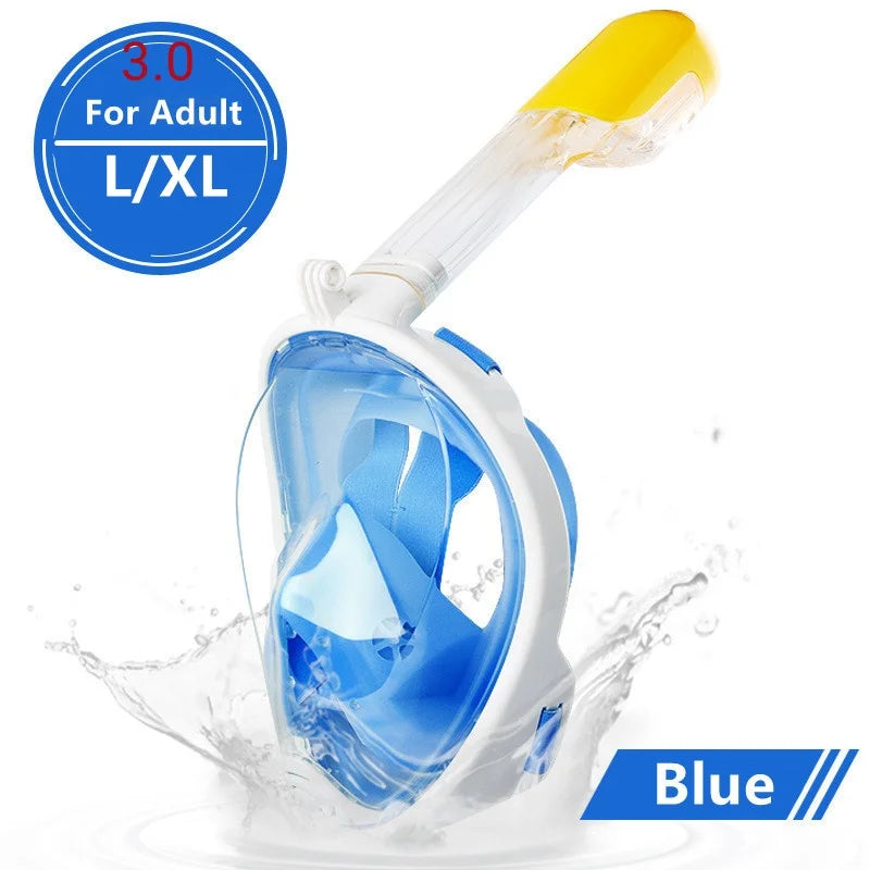 Masque de Plongée Plein Visage Anti-Buée – Snorkeling Adulte & Enfant