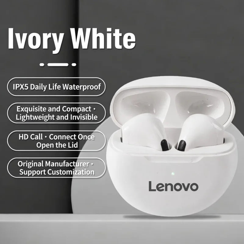 Écouteurs TWS Lenovo Bluetooth 5.1 HiFi Gaming Micro Waterproof – CLEVI Paris