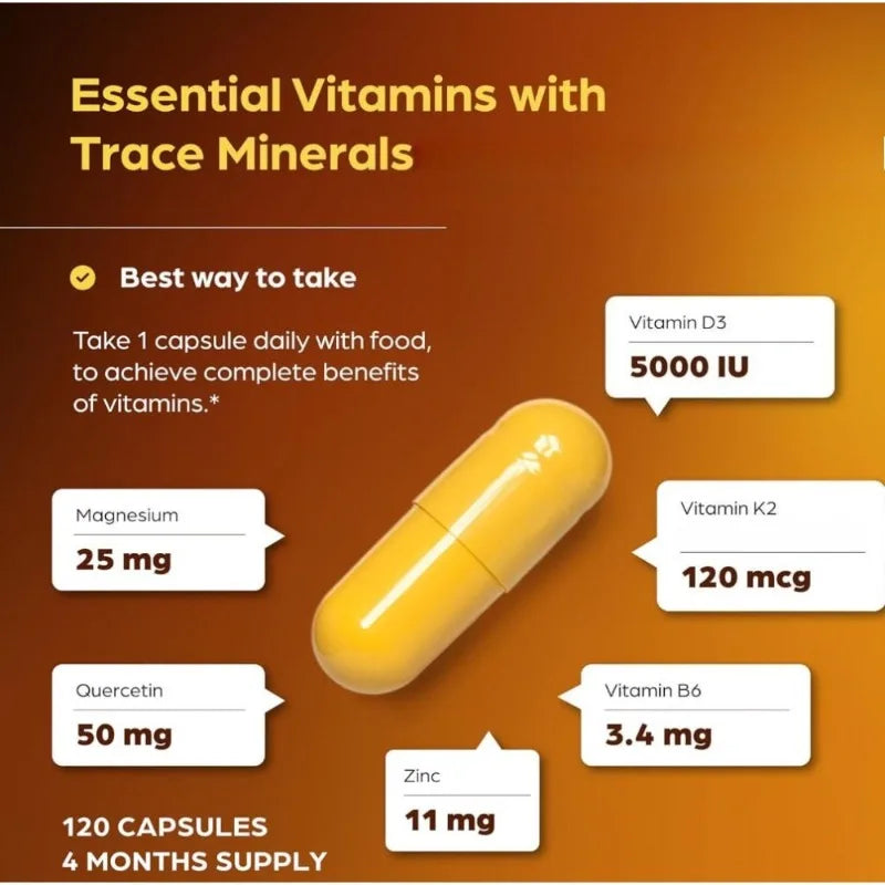 Vitamine D3 K2, flacon de 120 unités – CLEVI Paris