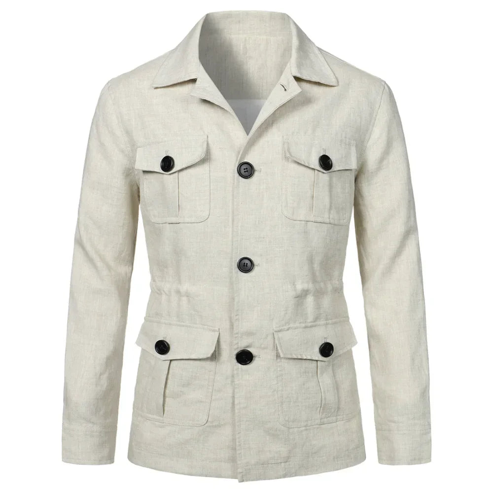 Veste safari homme à poches, style rétro – CLEVI Paris