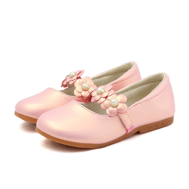 Chaussures plates fille à fleurs – CLEVI Paris