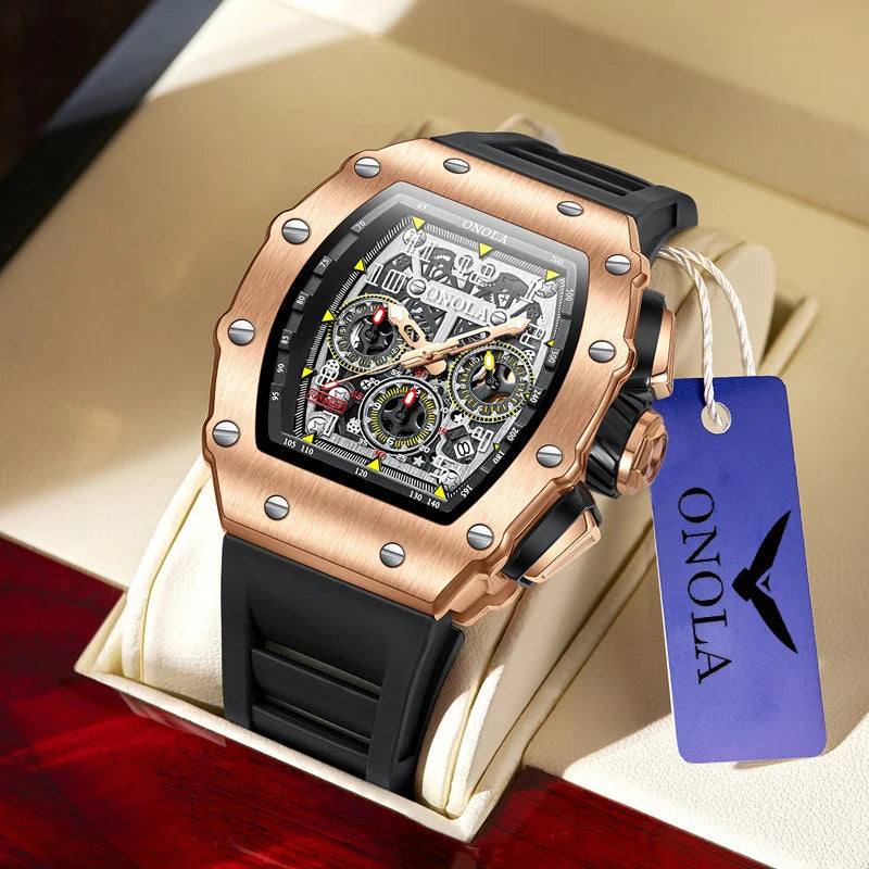 Montre Mécanique Tonneau Chiffres Romains ONOLA Homme – CLEVI Paris