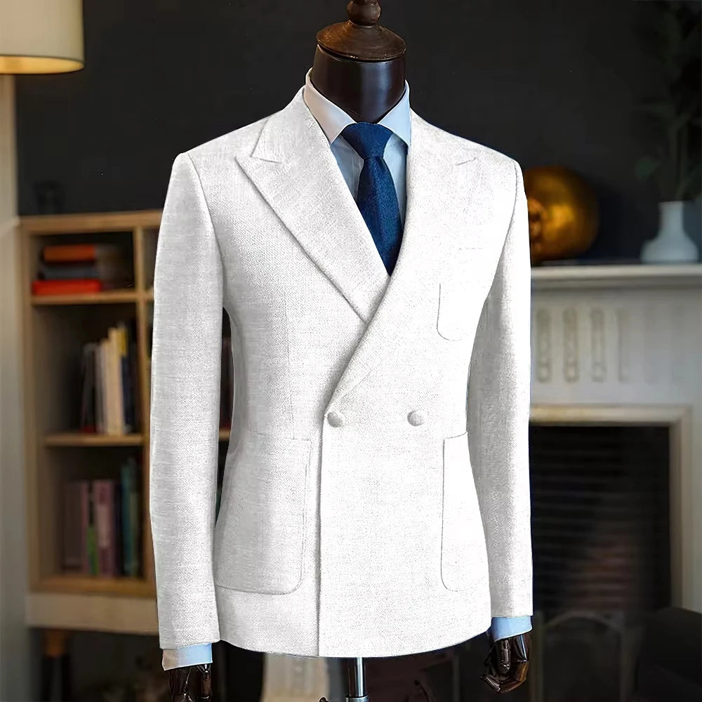Blazer homme croisé à chevrons – CLEVI Paris