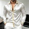 Chemise homme imprimé baroque à manches longues – CLEVI Paris