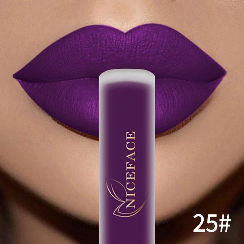 Rouge à Lèvres Liquide Mat Velours QiBest 21 Teintes – CLEVI Paris