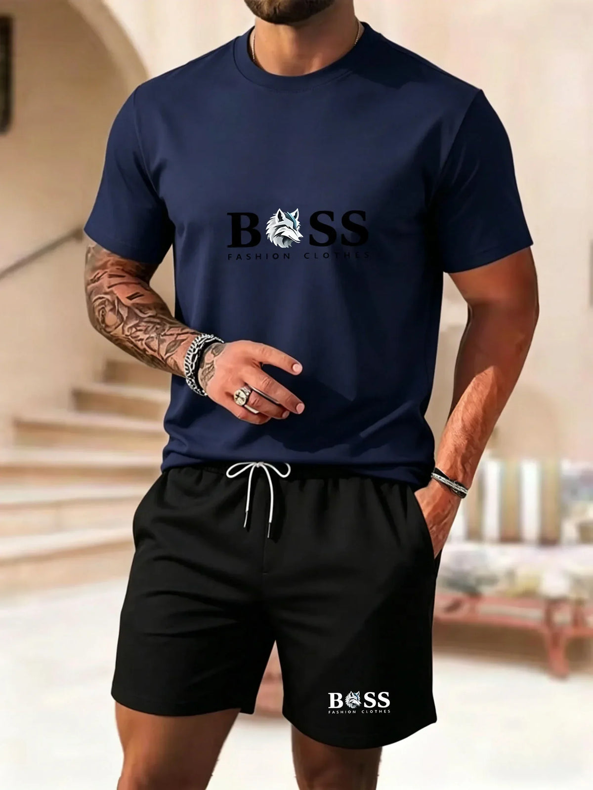 Ensemble homme d’été t-shirt et short – CLEVI Paris