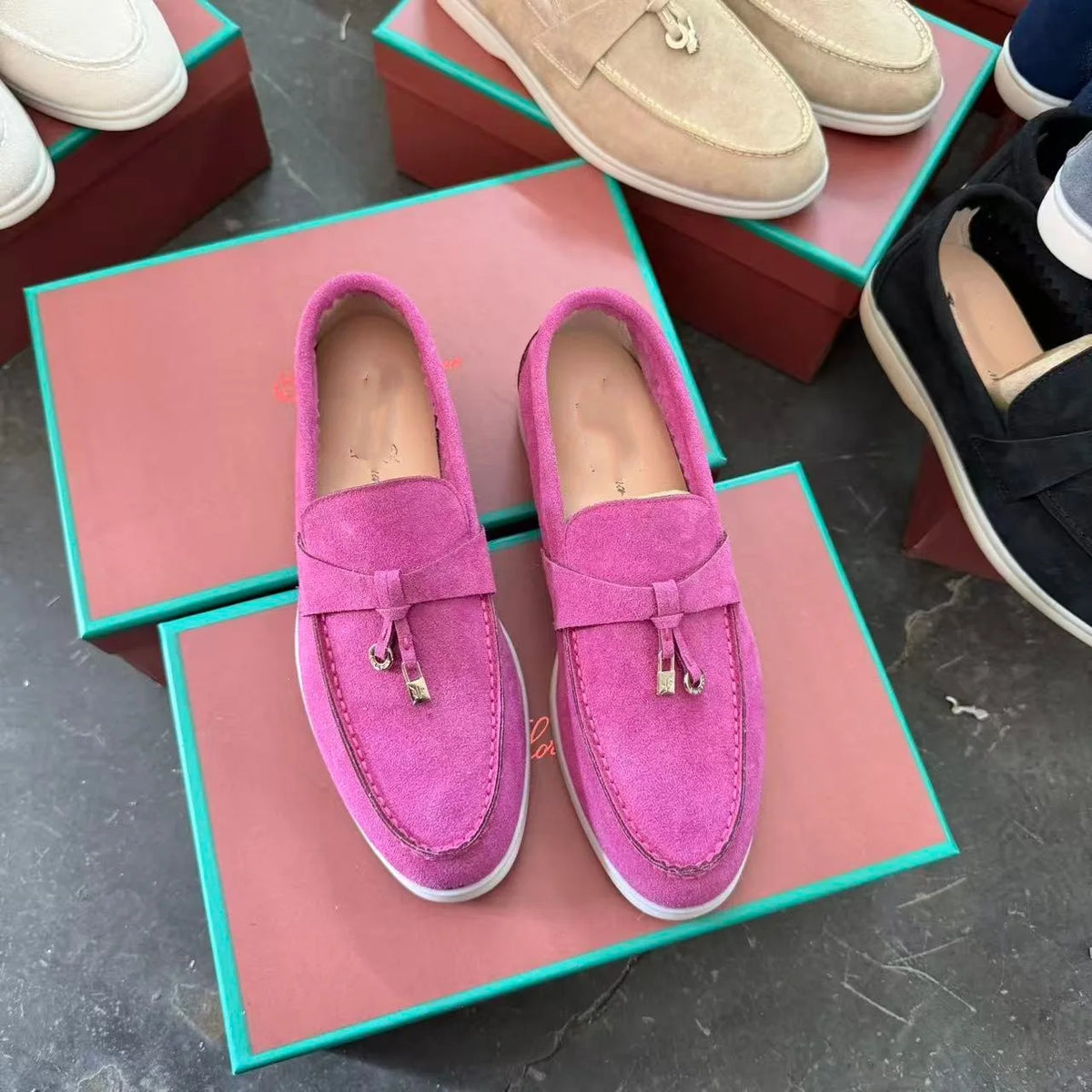Mocassins unisexes en microfibre – CLEVI Paris