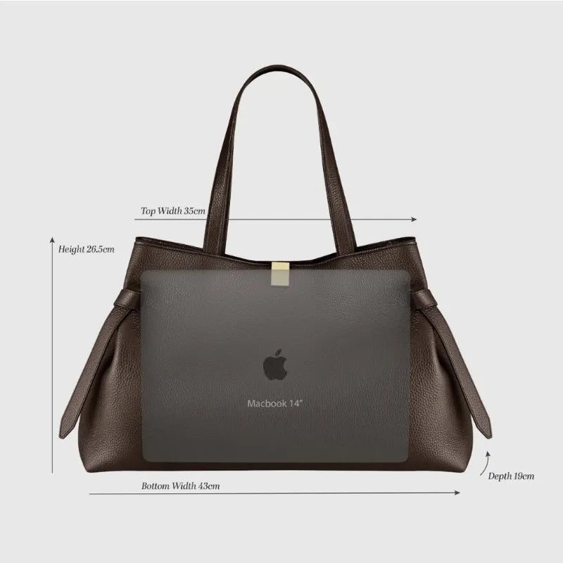 Sac seau en cuir véritable à l’épaule – CLEVI Paris