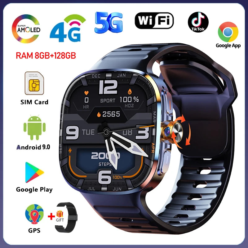 Montre Connectée 4G Android Caméra 13MP GPS Google Play – CLEVI Paris