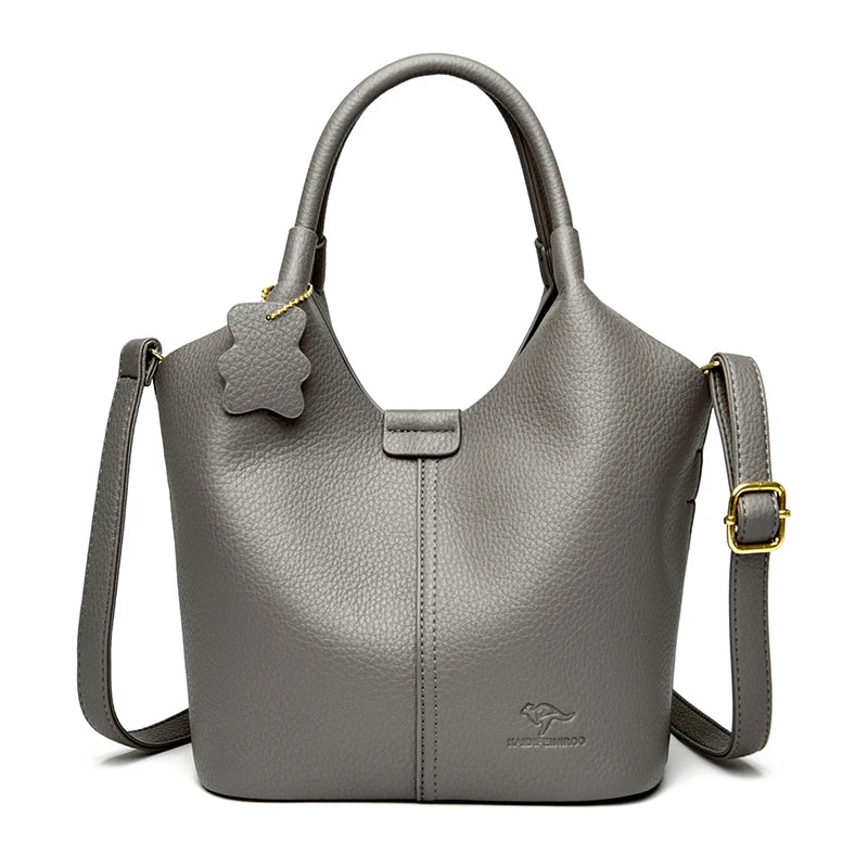Sac à Main Femme Cuir PU Souple Grande Capacité 5 Poches – CLEVI Paris