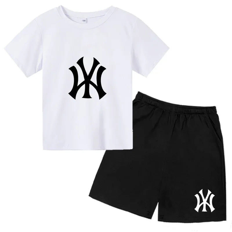 Ensemble enfant T-shirt à lettres et short – CLEVI Paris