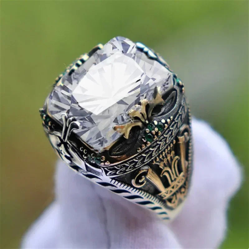 Bague Unisexe Zirconium Motif Géométrique – CLEVI Paris