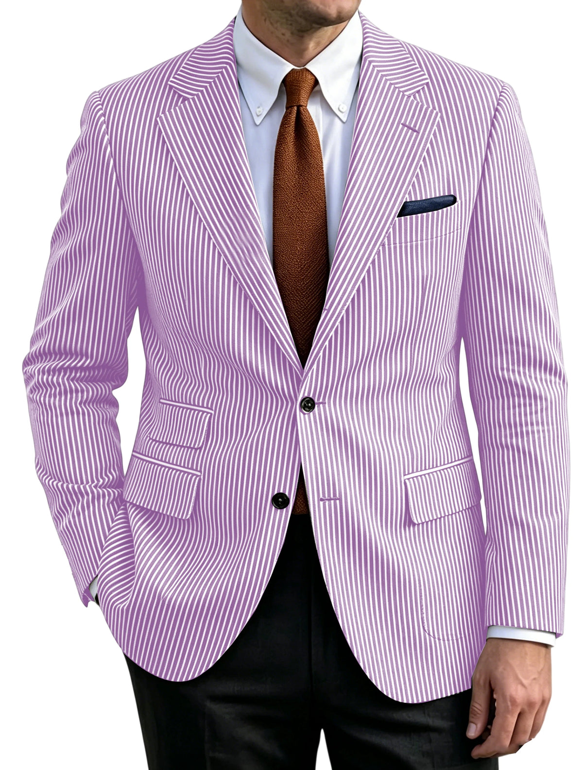 Blazer rayé homme en coton – CLEVI Paris