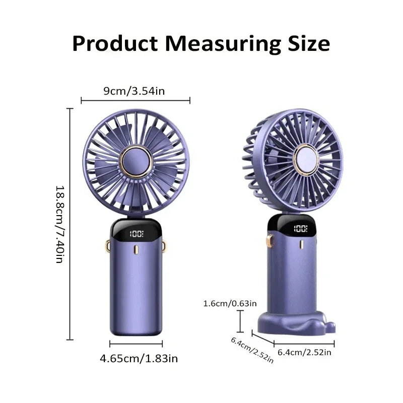 Mini ventilateur de cou rechargeable, écran LED – CLEVI Paris