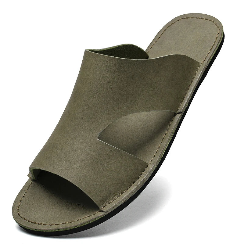 Sandales Homme Cuir de Vache Véritable Casual Antidérapantes – CLEVI Paris