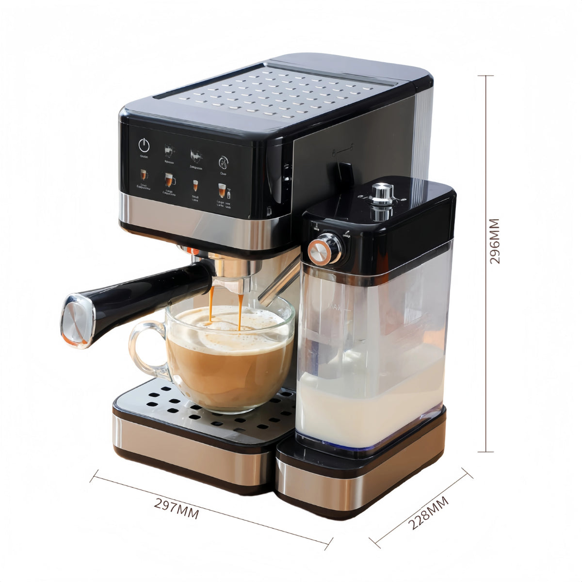 Machine expresso 20 bars avec lait auto – CLEVI Paris