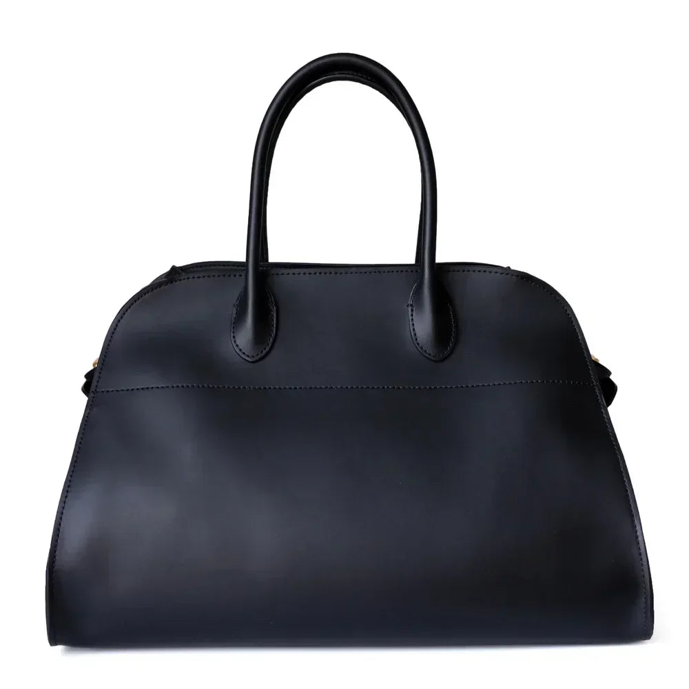 Grand Sac Cabas Cuir Véritable Vintage Femme 39x27cm – CLEVI Paris