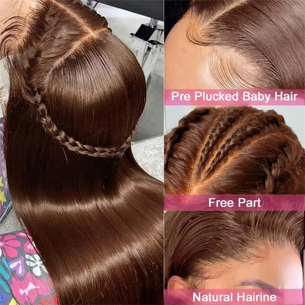 Perruque HD 13x4 cheveux humains lisses – CLEVI Paris
