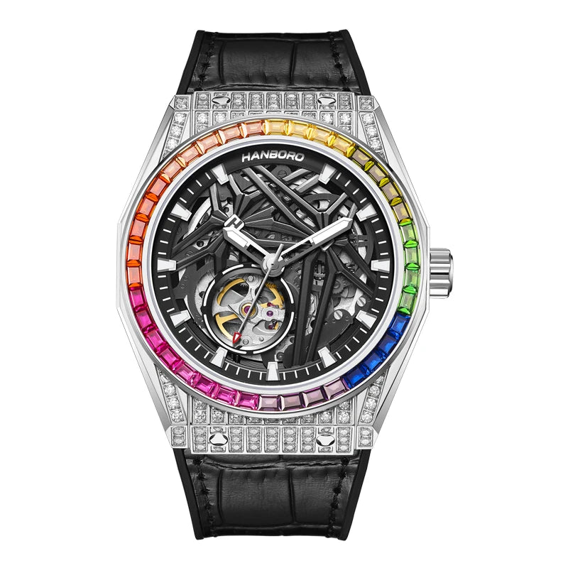 HANBORO 722 Montre Homme Automatique Miyota 82S0 Saphir 42mm Étanche 5ATM – CLEVI Paris