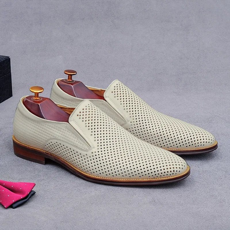 Richelieus Cuir Ajourés Homme Casual Business – CLEVI Paris