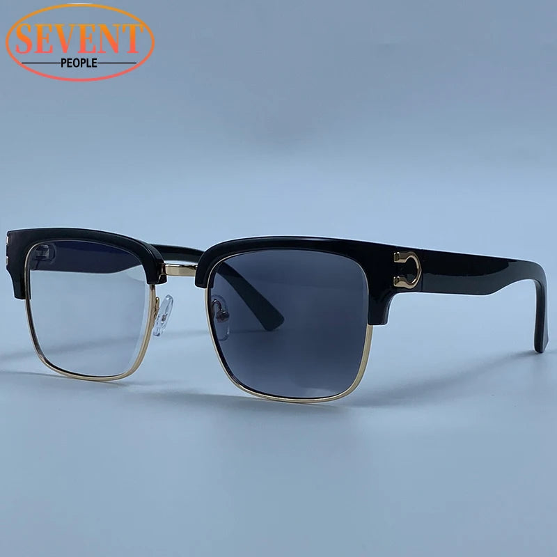 Lunettes de Soleil Carrées Photochromiques Dégradé UV400 Vintage Homme – CLEVI Paris