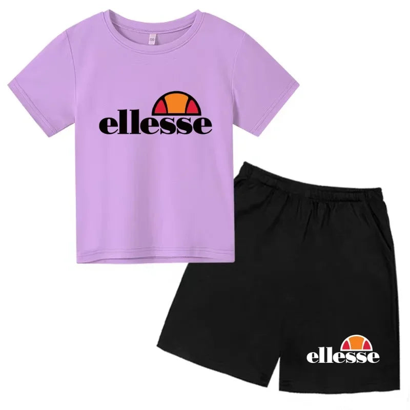 Ensemble enfant imprimé T-shirt et short – CLEVI Paris