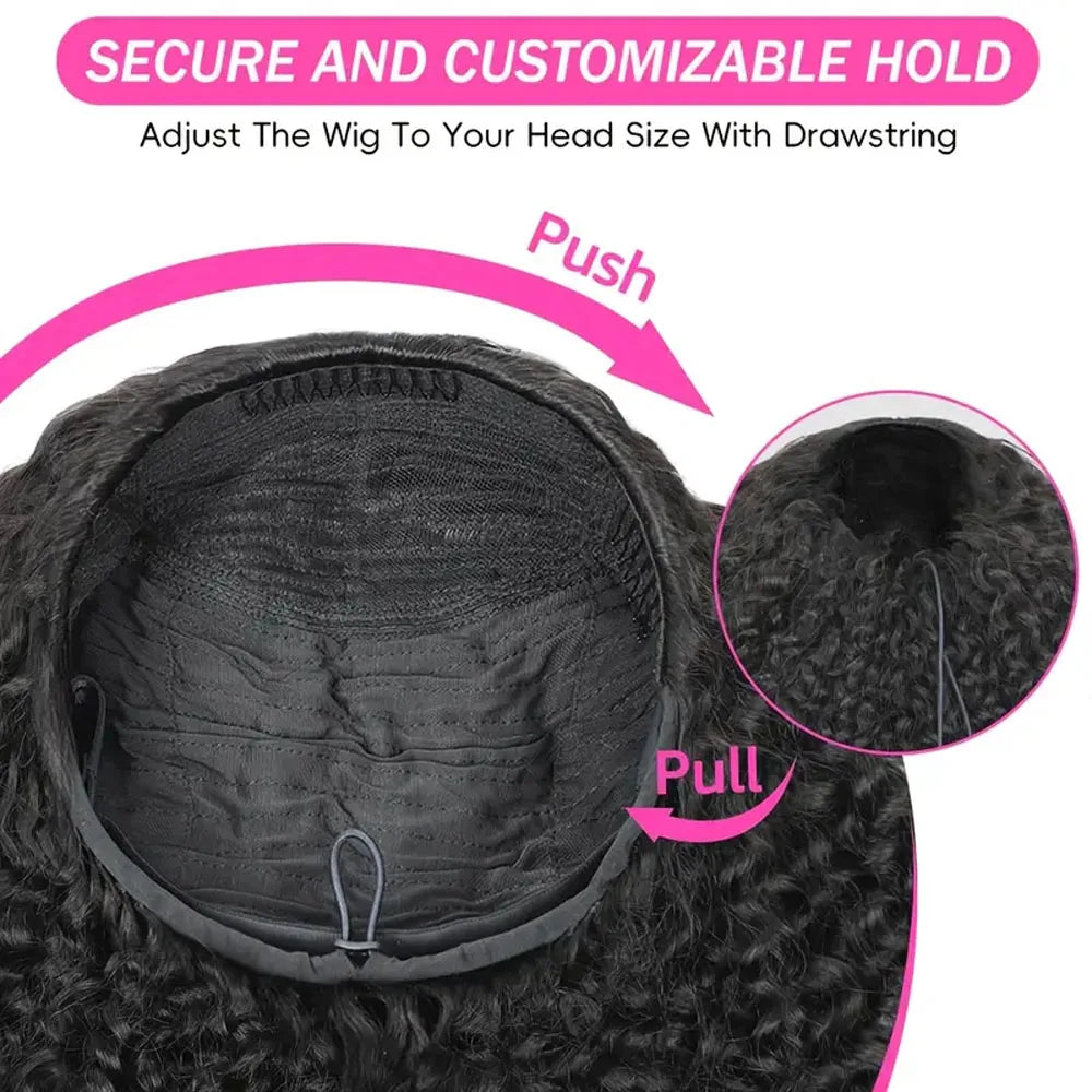 Demi-Perruque Deep Wave Cheveux Humains Drawstring 250% – CLEVI Paris