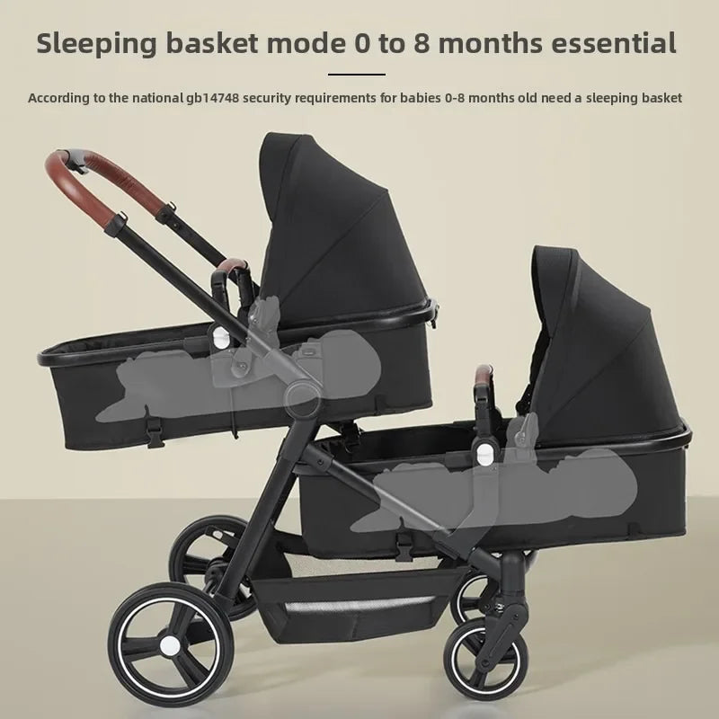 Poussette double pliable S-600 – CLEVI Paris