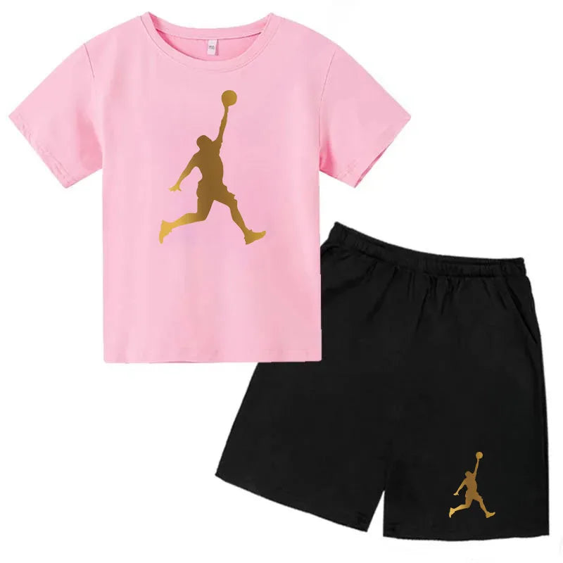 Ensemble enfant imprimé T-shirt et short – CLEVI Paris