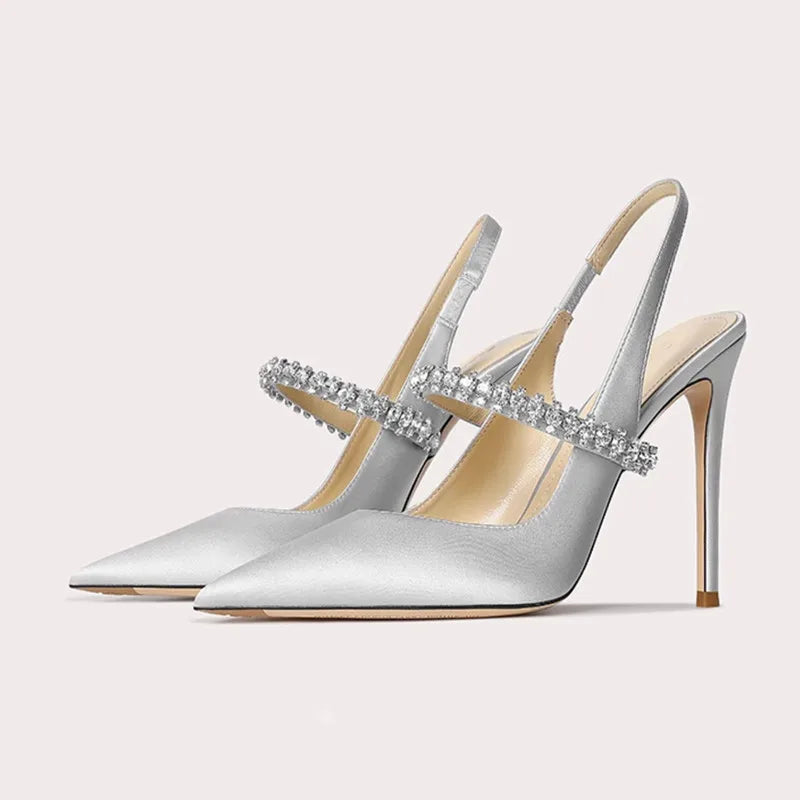 Sandales femme à chaîne et talon fin – CLEVI Paris