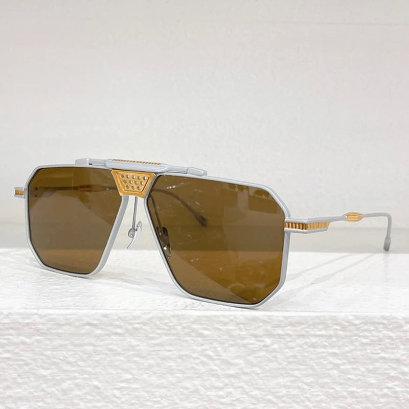 Lunettes de Soleil Ovales Alliage Punk Haute Rue Dégradé UV400 Unisexe – CLEVI Paris