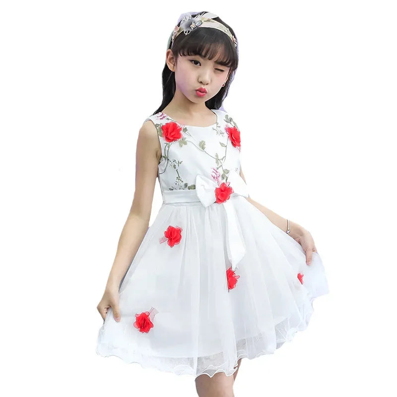 Robe fille trapèze à manches longues – CLEVI Paris