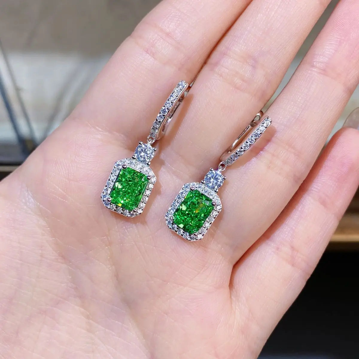 Boucles d'Oreilles Clous Diamant PT950 Ice Flower – CLEVI Paris