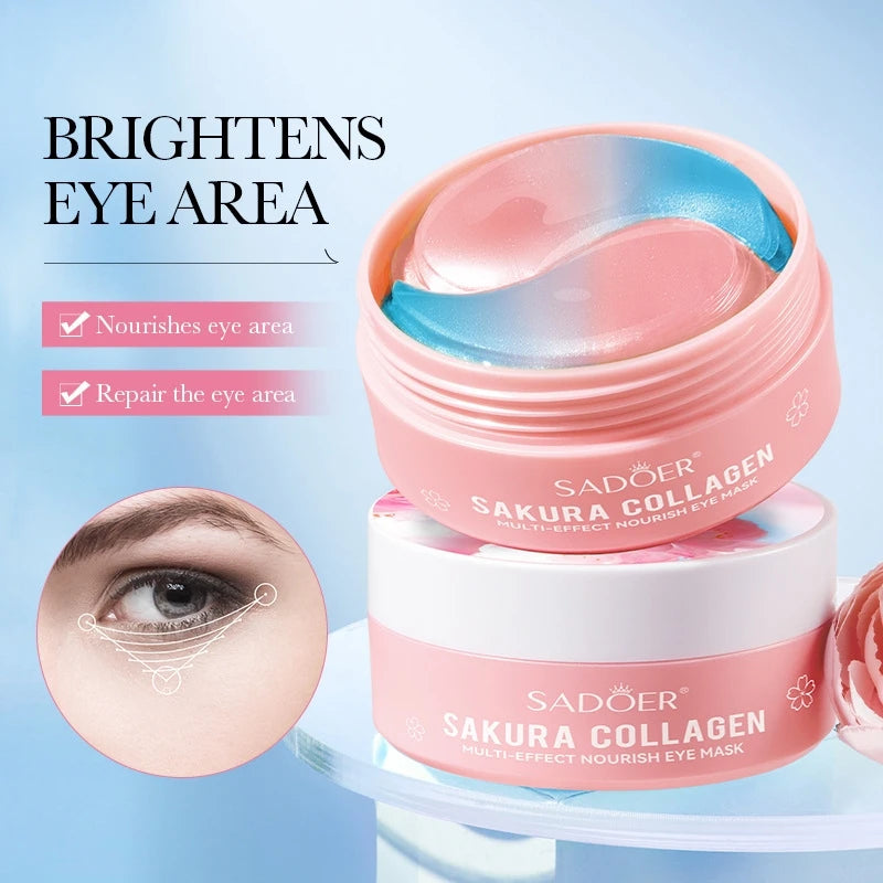 Masque Yeux Collagène Sakura 60 Pcs Hydratant & Liftant – CLEVI Paris