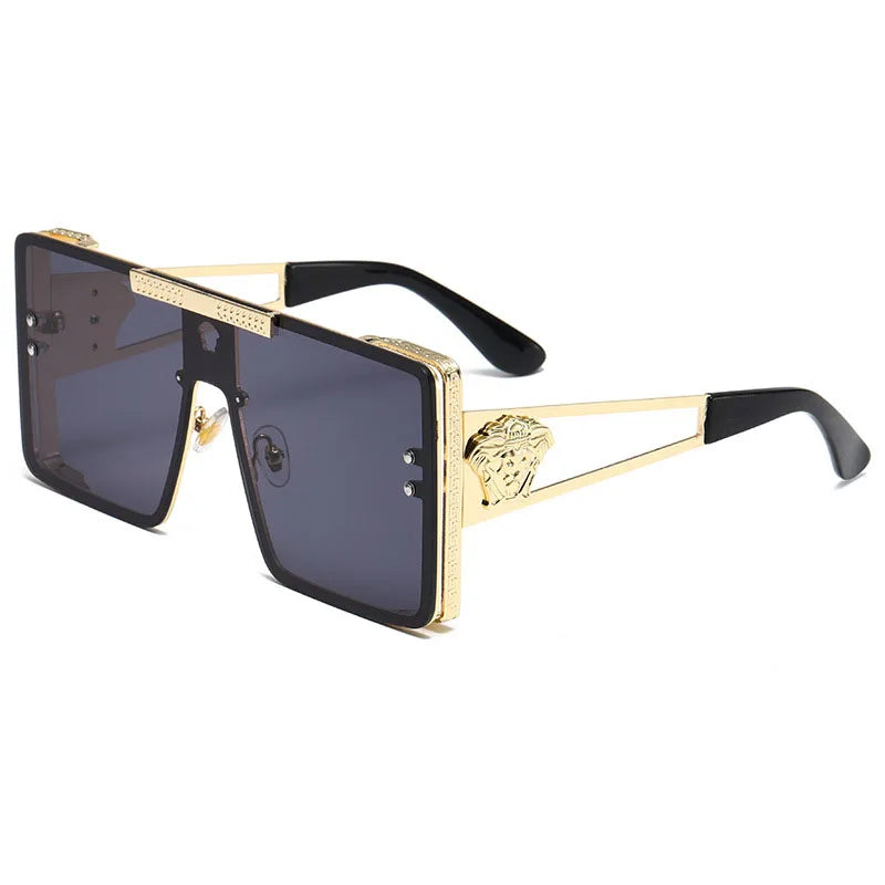 Lunettes de Soleil Rectangulaires Oversize Métal Polarisées Unisexe – CLEVI Paris