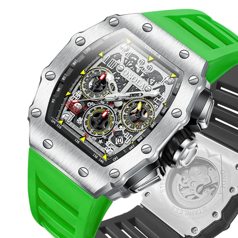 Montre Mécanique Tonneau Chiffres Romains ONOLA Homme – CLEVI Paris