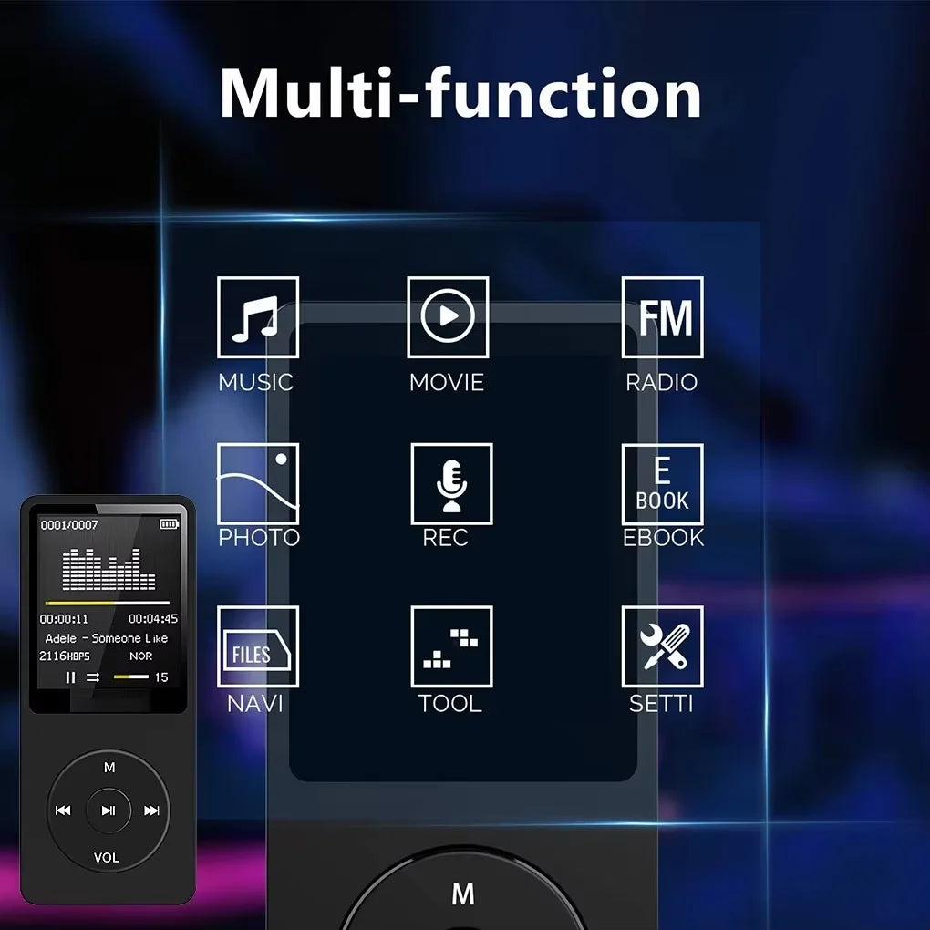 Kebidumei Lecteur MP3/MP4 Bluetooth Écran LCD FM TF 128Go 10-20h Sport – CLEVI Paris