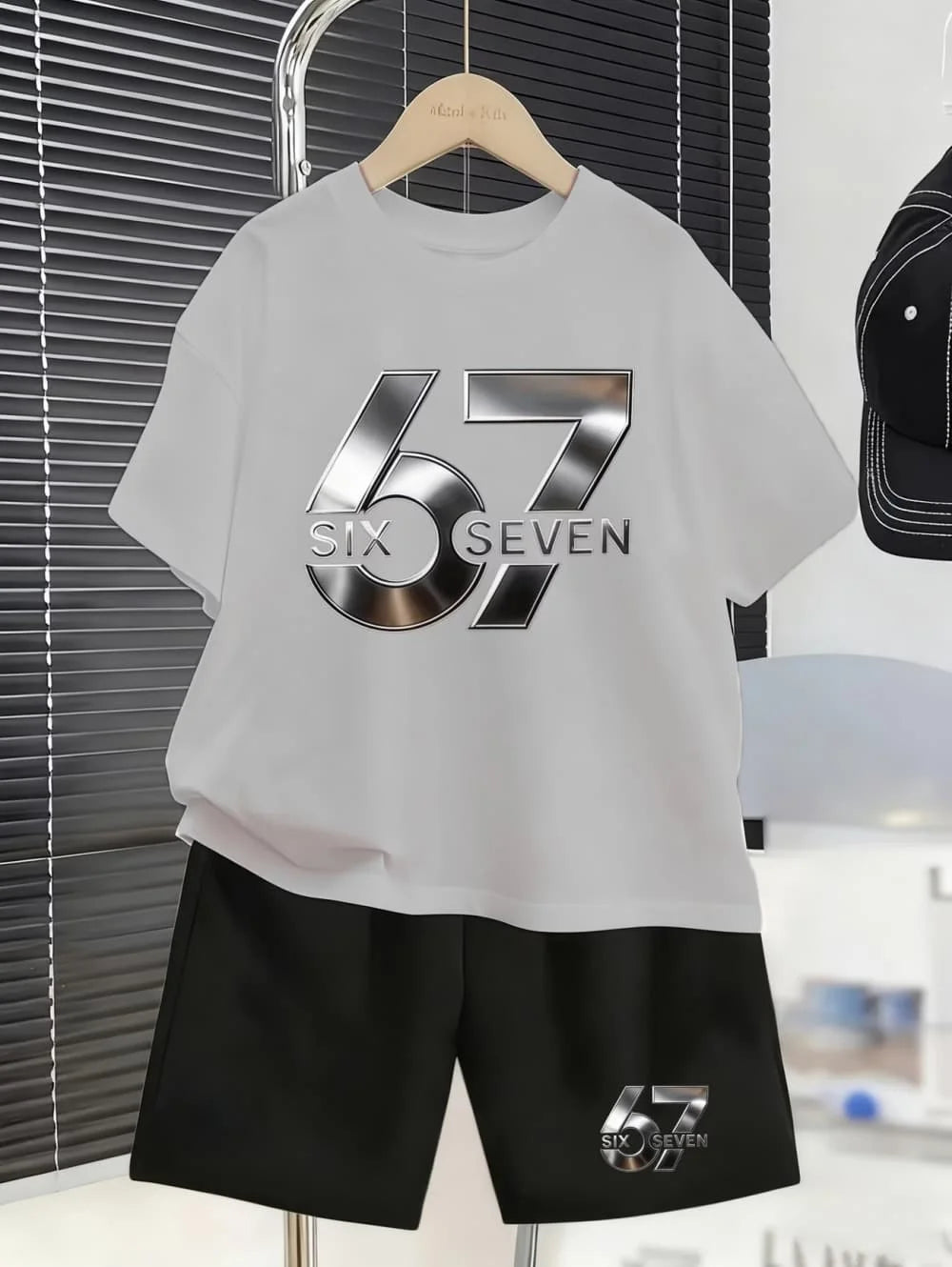 Ensemble garçon 67 imprimé T-shirt et short – CLEVI Paris