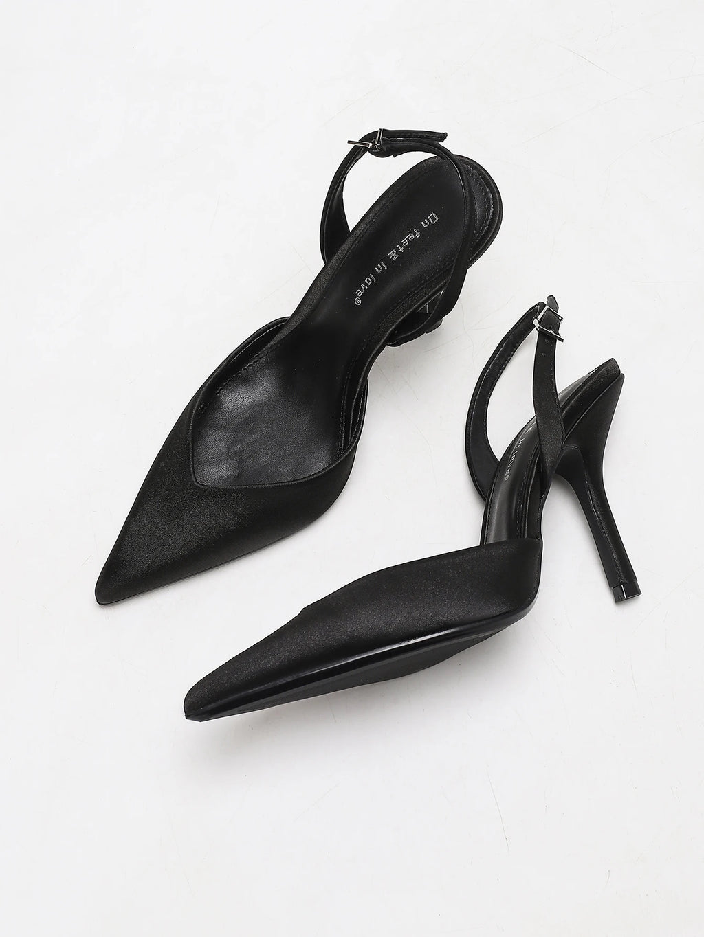 Escarpins slingback satinés – CLEVI Paris