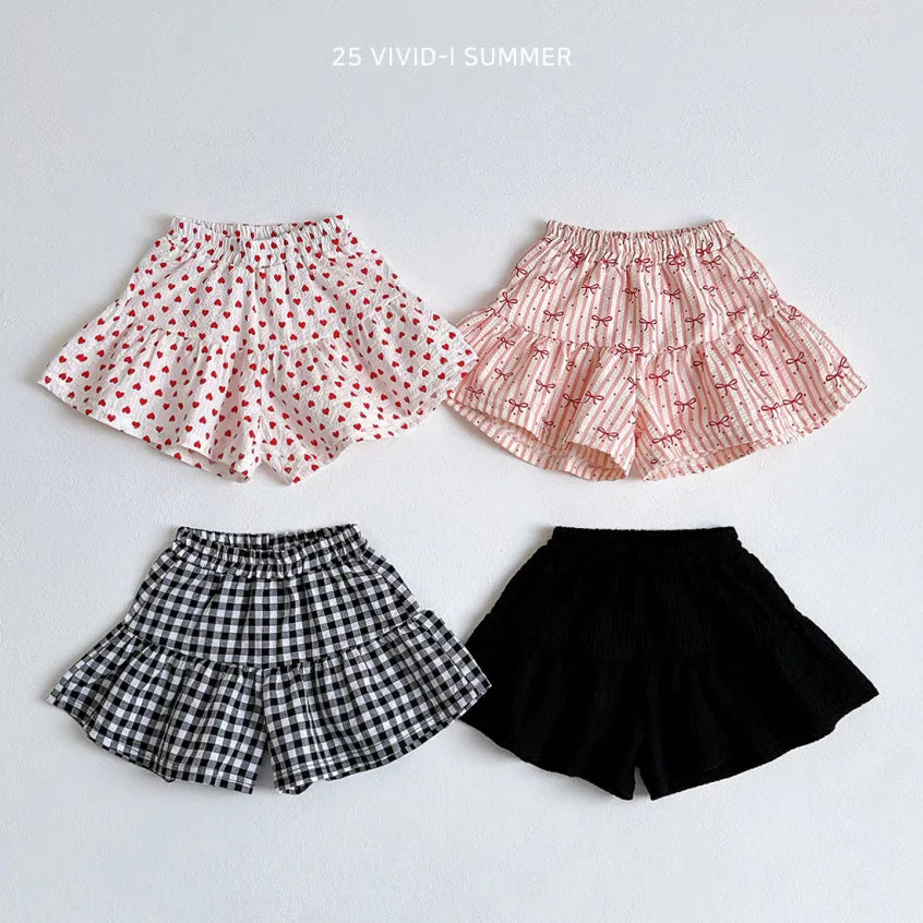 Short fille à volants taille élastique – CLEVI Paris